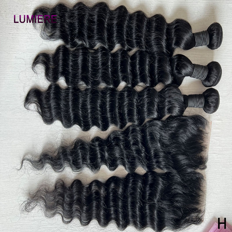 Top Quality Loose Deep Wave Bu - Deep Wave 3 Bundles With Closure recension och pris