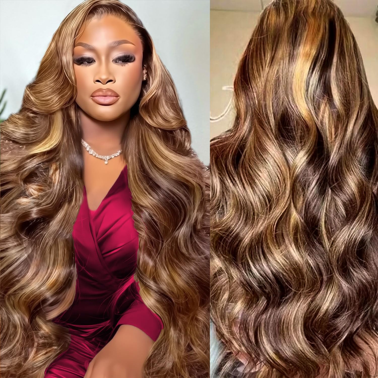HD Highlight 46 Inch 13x4 Body - Lace Front Wigs recension och pris