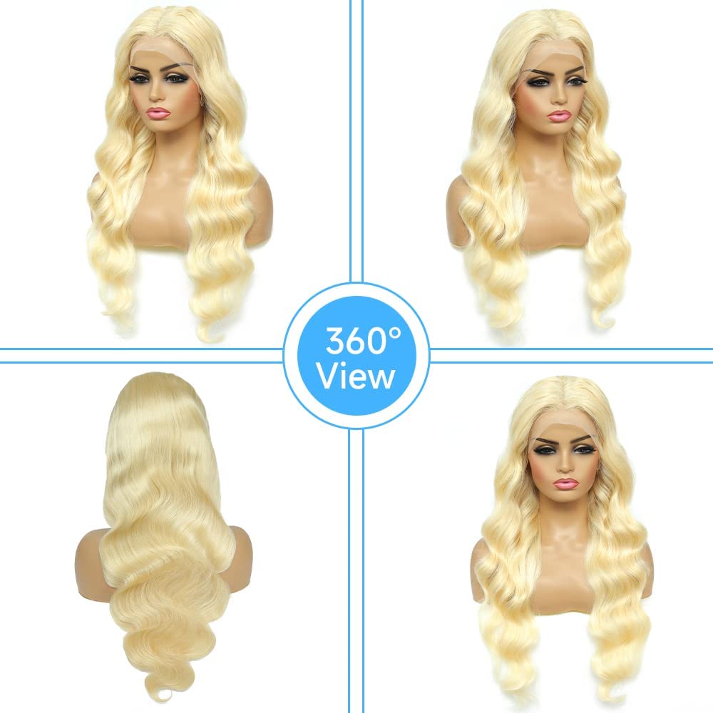 613 HD Lace Frontal Wig 200% D - 613 Blonde Body Wave Lace Front Wig recension och pris