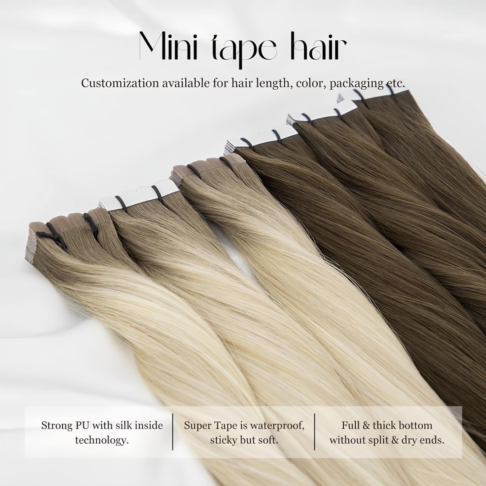 Mini Tape In Human Hair Extens - Invisible Tape In Extensions Real Hair recension och pris
