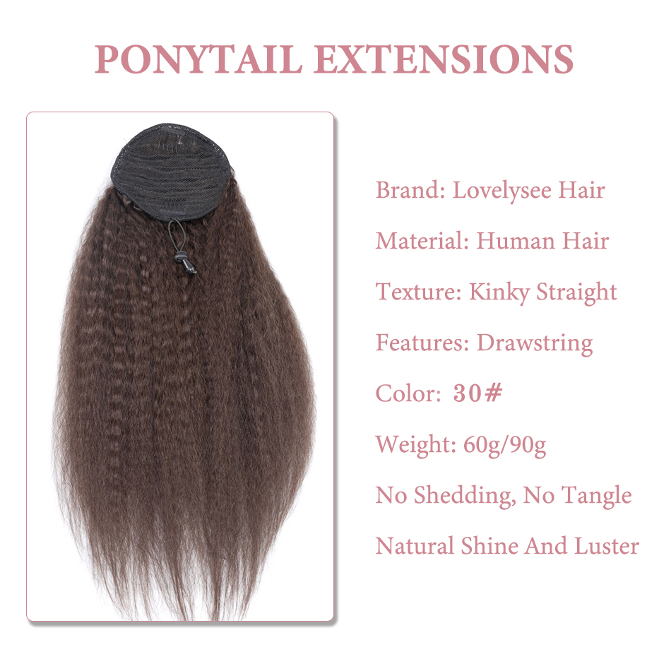 Ponytail Human Hair Wrap Aroun - Seamless Clip In Hair Extensions Human Hair recension och pris