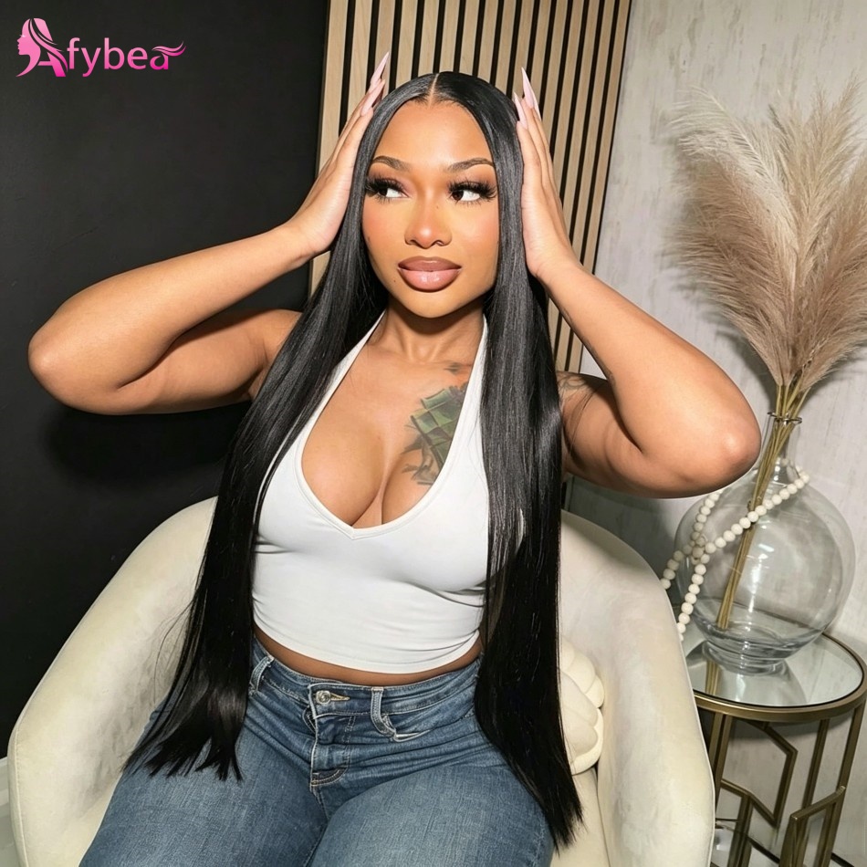 Straight Human Hair Wigs Gluel - Hd Lace Frontal Wig Human Hair Pre Plucked recension och pris