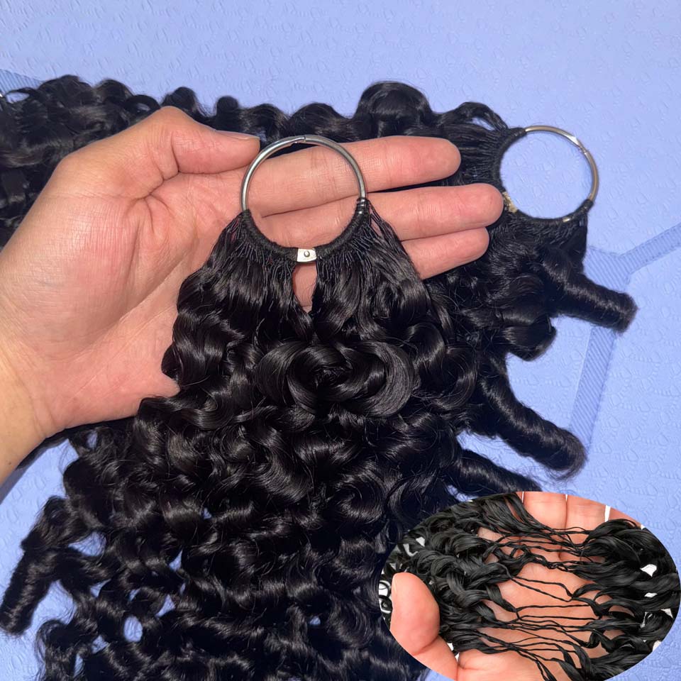 12A Burmese Curly Feather Croc - Water Wave Bulk Human Hair For Braiding recension och pris