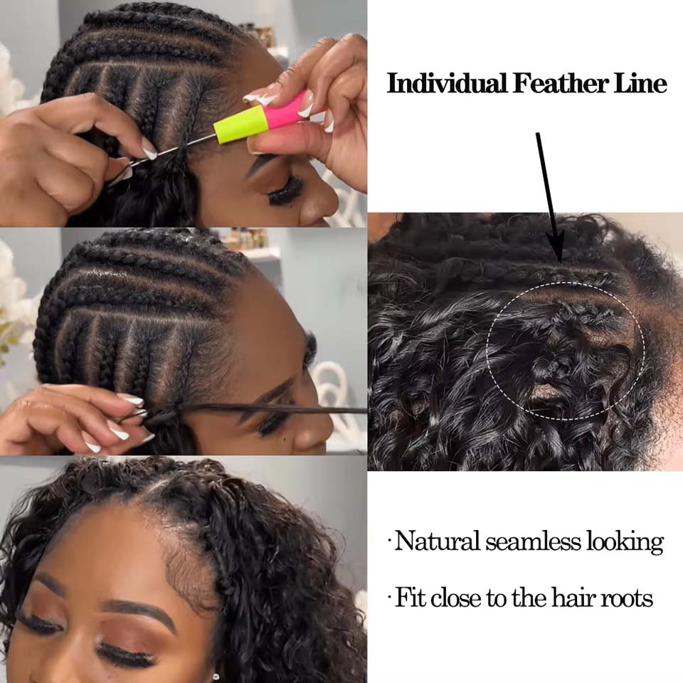 12A Burmese Curly Feather Croc - Water Wave Bulk Human Hair For Braiding recension och pris