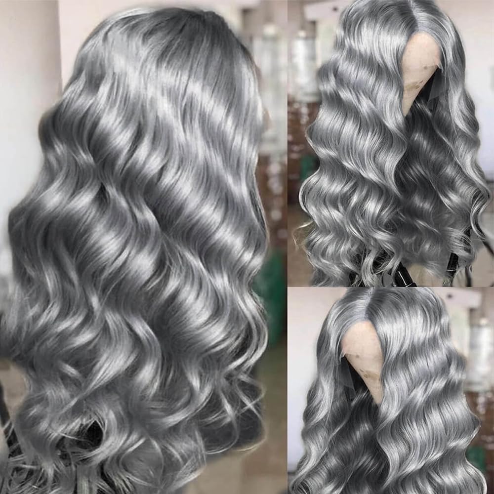 Cosplay Body Wave Silver Grey  - 613 Blonde Body Wave Lace Front Wig recension och pris