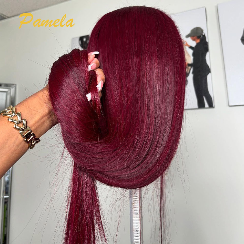 Super Double Drawn Burgundy Co - Lace Front Wigs recension och pris