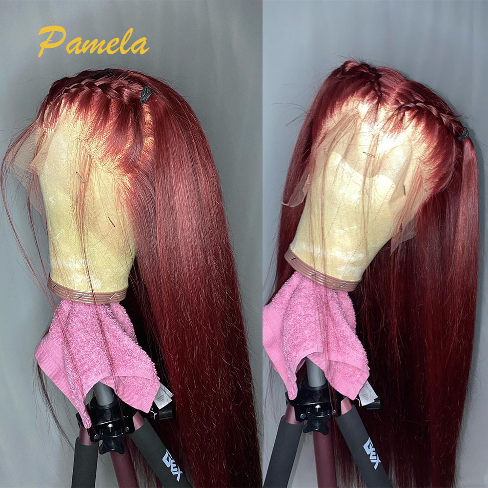 Super Double Drawn Burgundy Co - Lace Front Wigs recension och pris