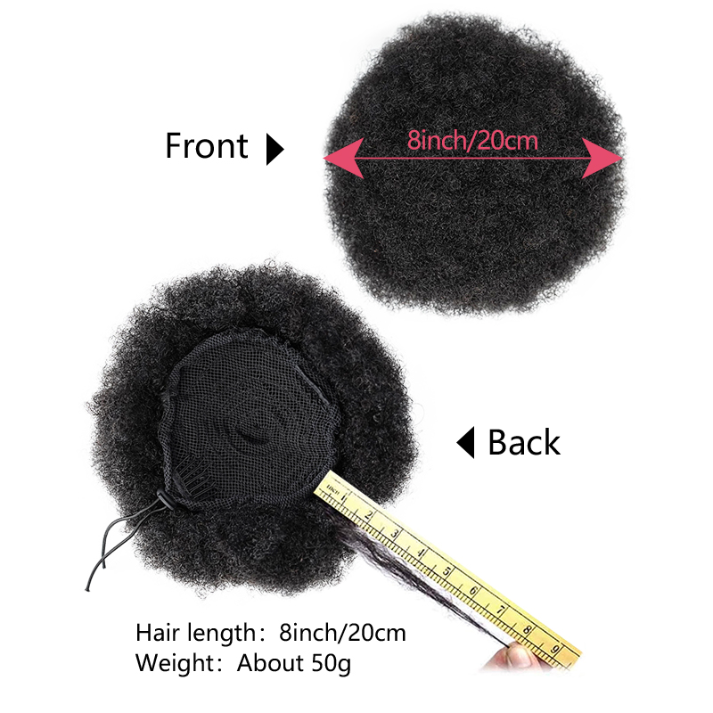8 Inch Afro Puff Drawstring Po - Drawstring Afro Curly Puff Ponytail recension och pris