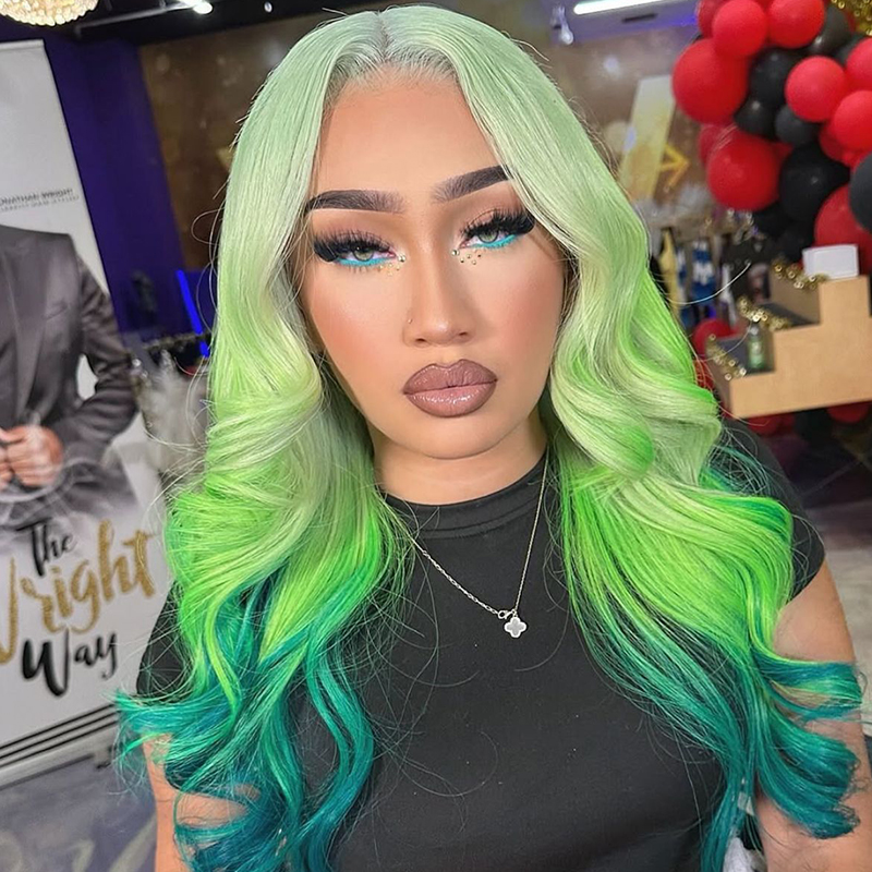 13x4 Brown Pink Blue Lace Fron - 613 Blonde Body Wave Lace Front Wig recension och pris