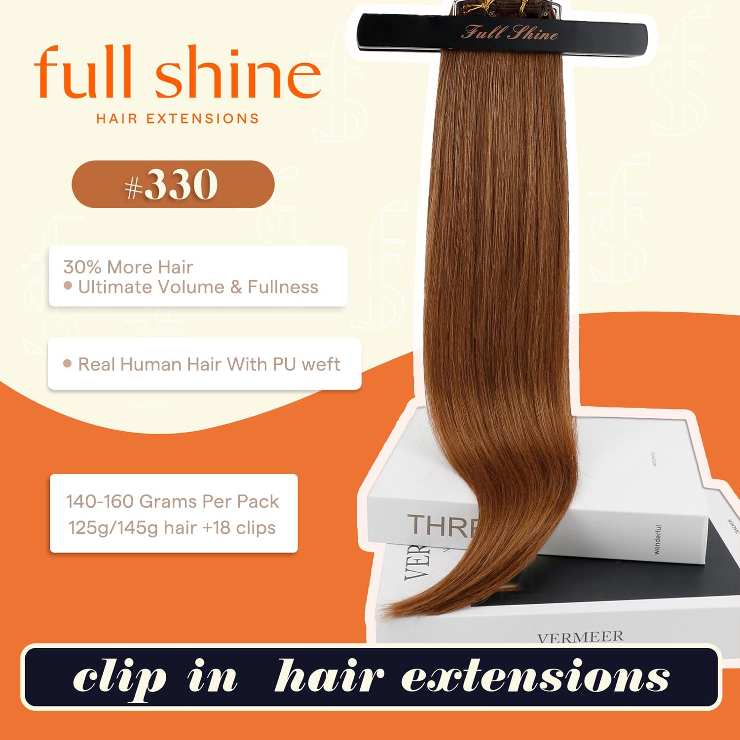 Full Shine Seamless Clip in Na - Seamless Clip In Hair Extensions Human Hair recension och pris