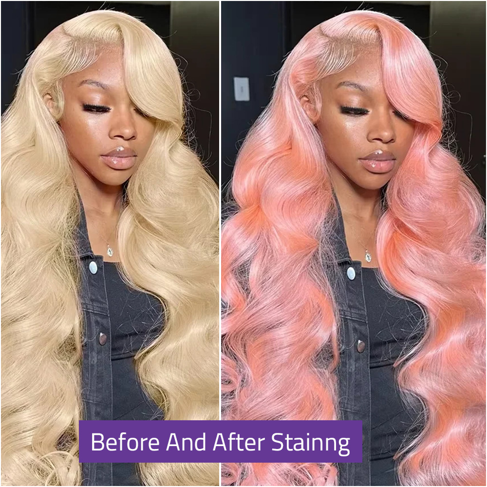 613 13x6 HD Transparent Lace F - 613 Blonde Body Wave Lace Front Wig recension och pris