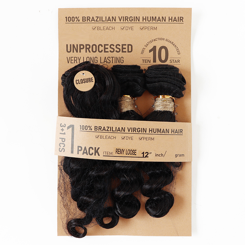 Deep Wave Body Wave Straight H - Deep Wave 3 Bundles With Closure recension och pris
