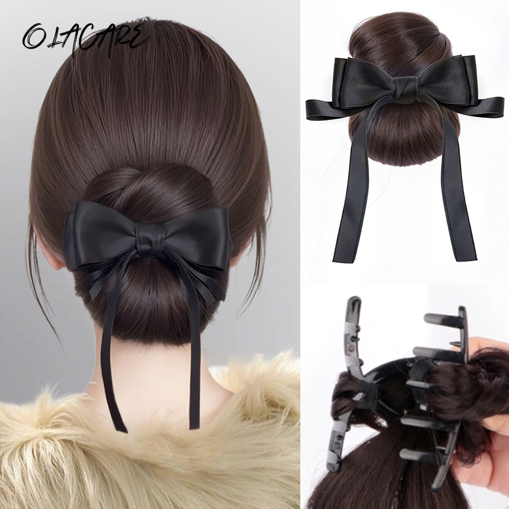 Synthetic Bow Hair Claw Clip C - Claw Clip Messy Bun Hair Piece recension och pris