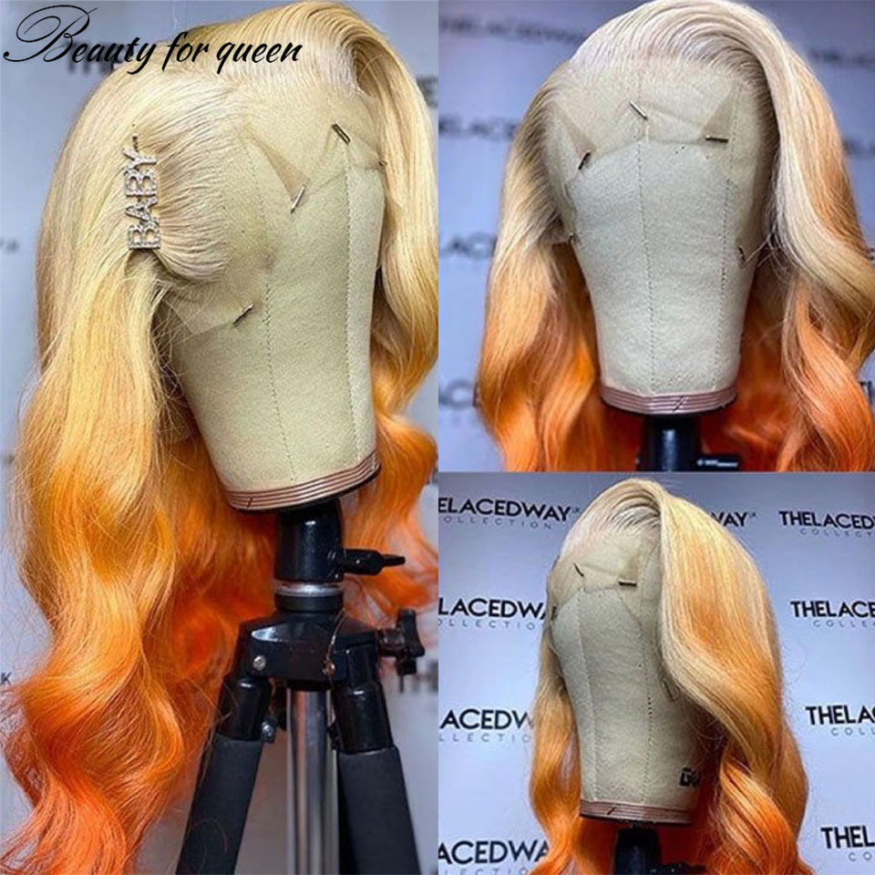 Ginger 613 Orange Body Wave Tr - 613 Blonde Body Wave Lace Front Wig recension och pris