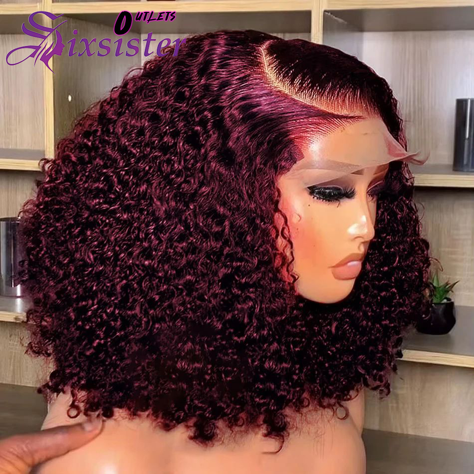 Burgundy 99J Deep Wave Short B - Glueless Wear And Go Human Hair Wig recension och pris