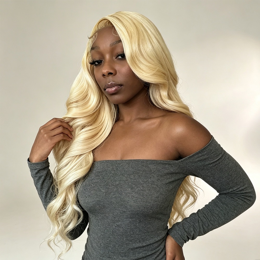 13x4 13x6 HD Transparent Lace  - 613 Blonde Body Wave Lace Front Wig recension och pris