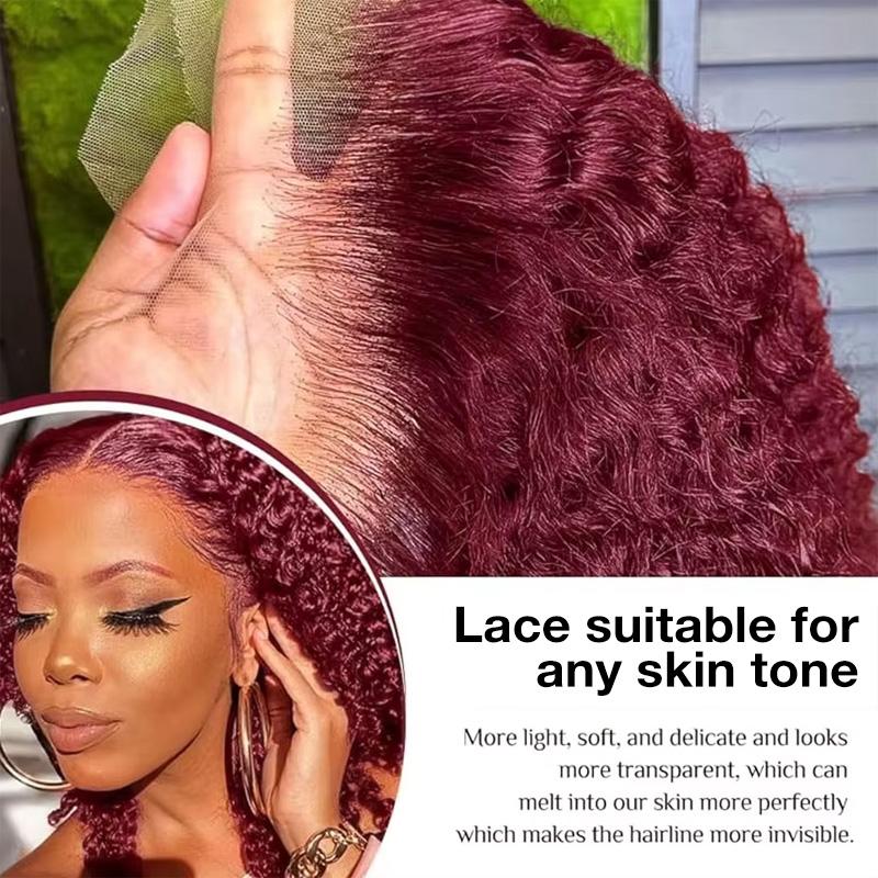 99j Deep Wave Lace Front Hair  - Hd Lace Frontal Wig Human Hair Pre Plucked recension och pris