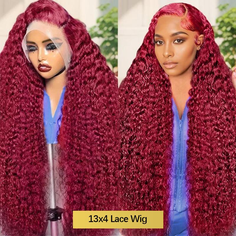 99j Deep Wave Lace Front Hair  - Hd Lace Frontal Wig Human Hair Pre Plucked recension och pris