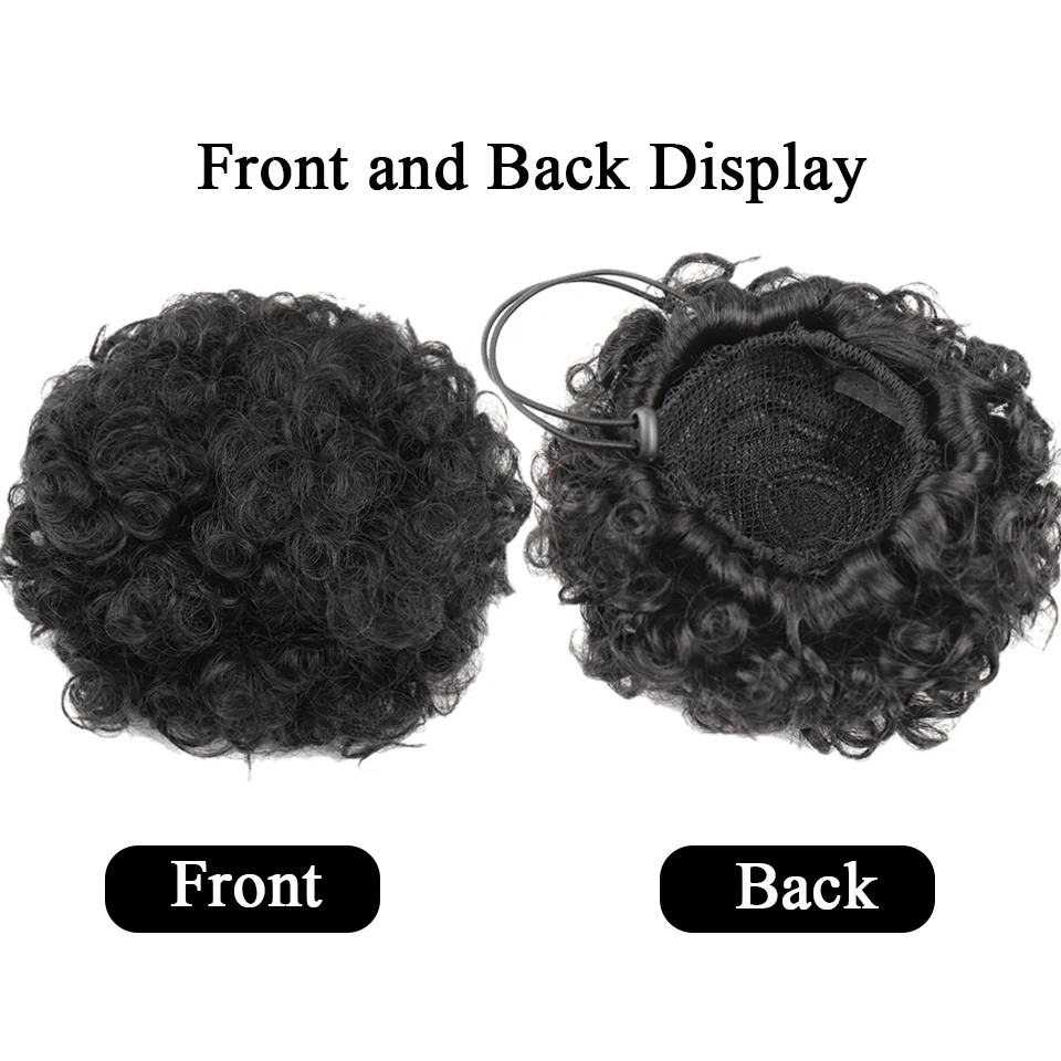 Afro Puff Drawstring Ponytail  - Seamless Clip In Hair Extensions Human Hair recension och pris