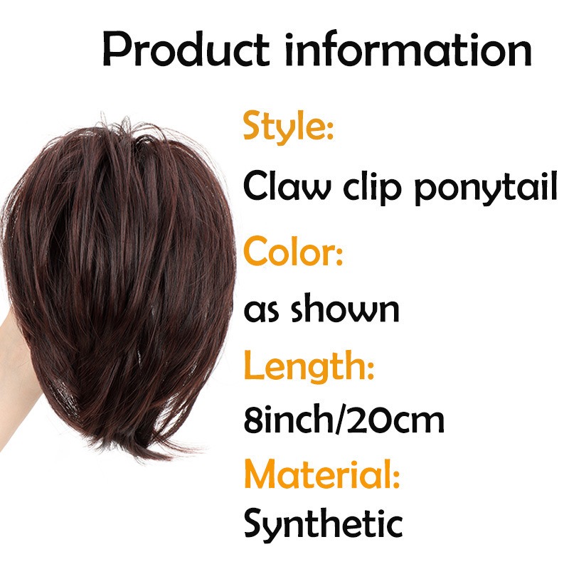 Synthetic Hair Piece Claw Clip - Claw Clip Messy Bun Hair Piece recension och pris