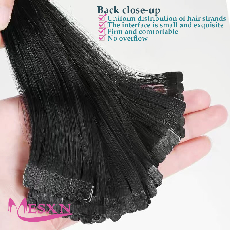 Mini Straight Tape In Human Ha - Invisible Tape In Extensions Real Hair recension och pris