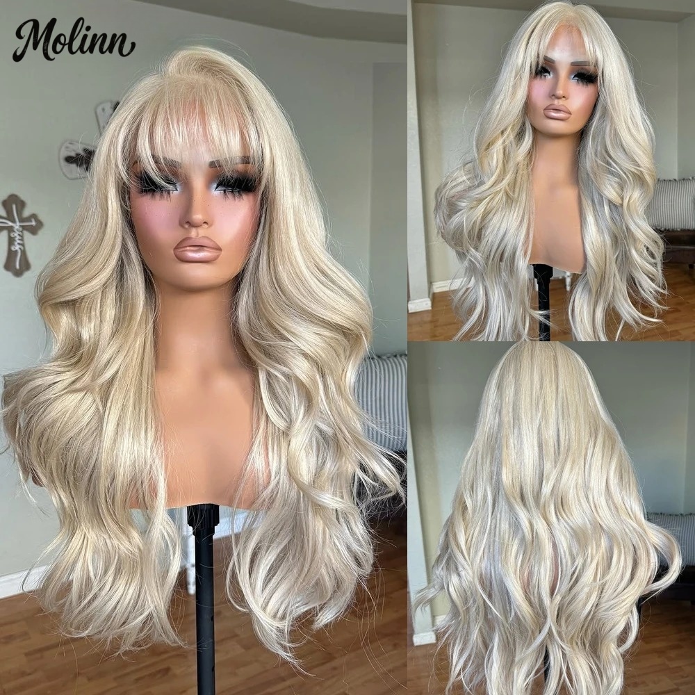 Bangs 613 Blonde Body Wave Lac - 613 Blonde Body Wave Lace Front Wig recension och pris