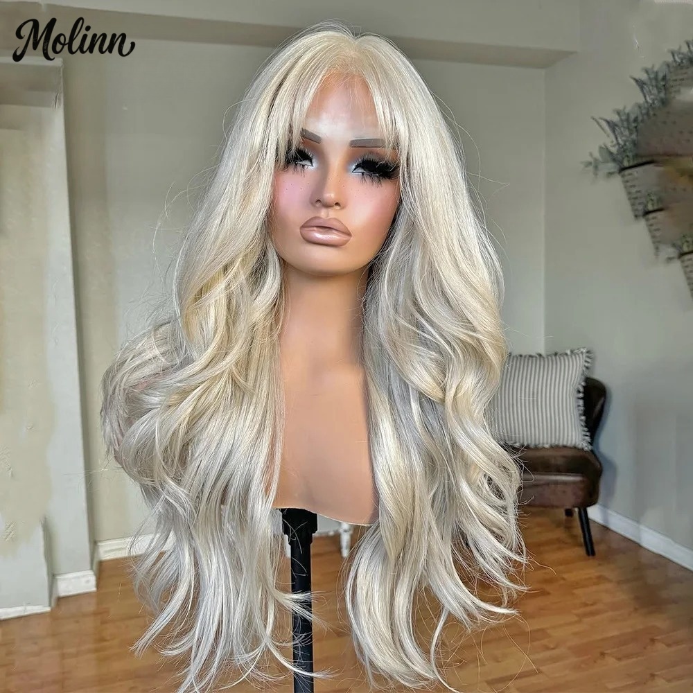 Bangs 613 Blonde Body Wave Lac - 613 Blonde Body Wave Lace Front Wig recension och pris