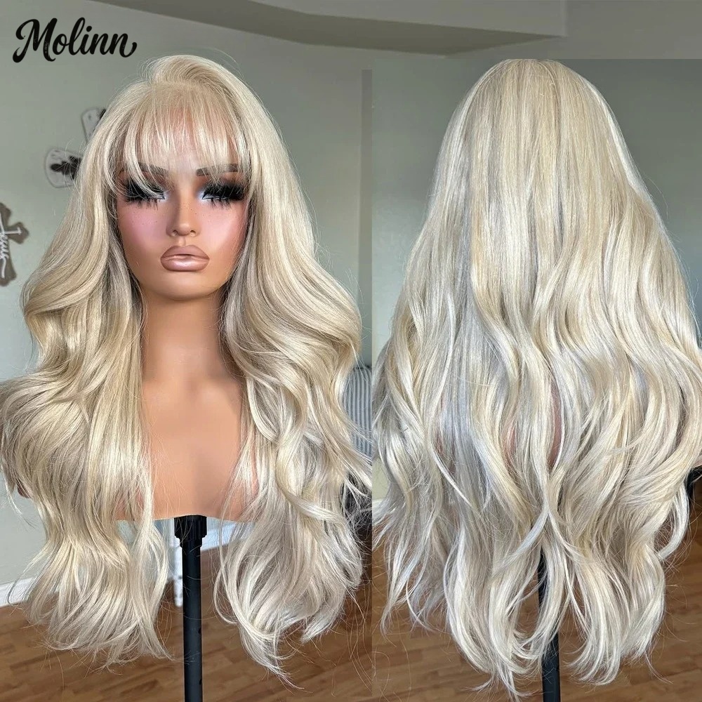 Bangs 613 Blonde Body Wave Lac - 613 Blonde Body Wave Lace Front Wig recension och pris