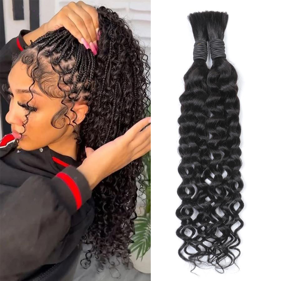 Boho Water Wave Human Hair for - Water Wave Bulk Human Hair For Braiding recension och pris