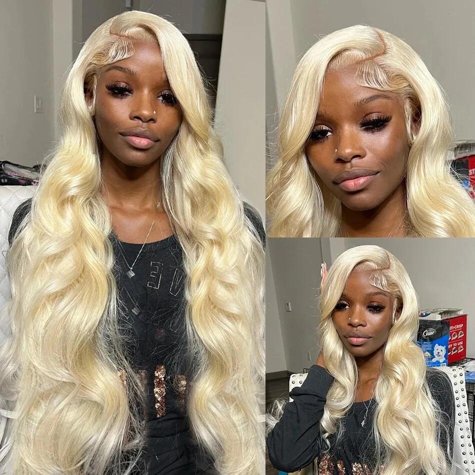 613 Blonde 13x6 HD Transparent - 613 Blonde Body Wave Lace Front Wig recension och pris