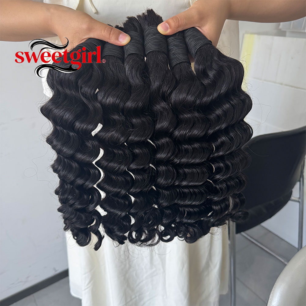 Water Wave Human Hair Bundles  - Water Wave Bulk Human Hair For Braiding recension och pris
