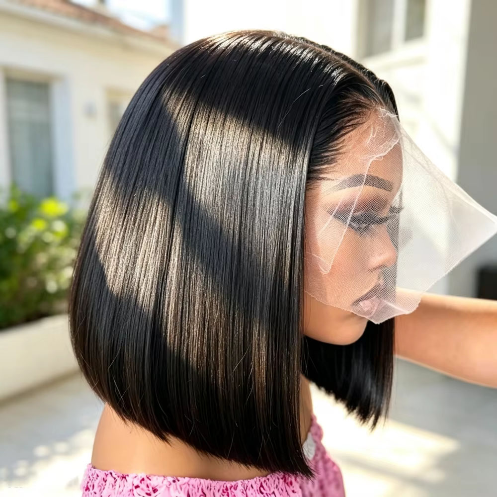 10-16 Inch Transparent 13x6 St - Pre Parted 13X4 Lace Front Bob Wig recension och pris