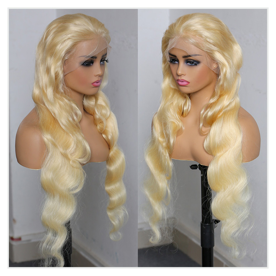 613 Honey Blonde 13x4 Lace Fro - 613 Blonde Body Wave Lace Front Wig recension och pris