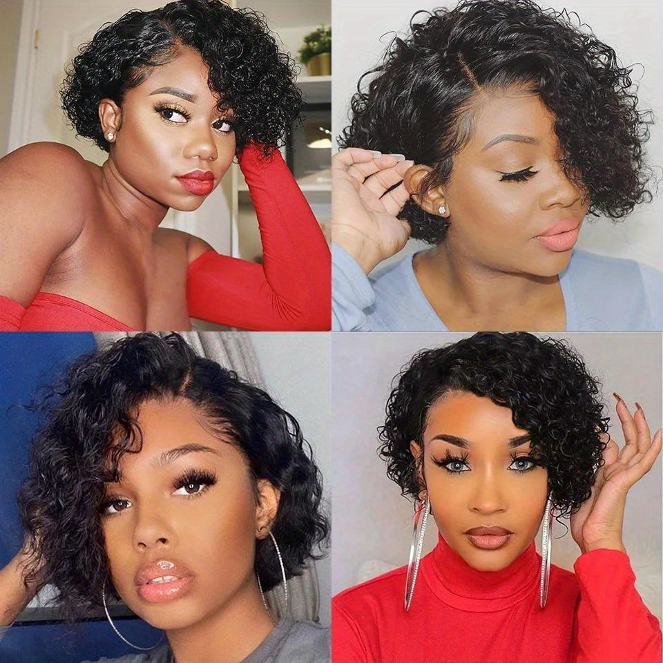 Short Curly 13x1 Lace Curly Pi - Glueless Wear And Go Human Hair Wig recension och pris