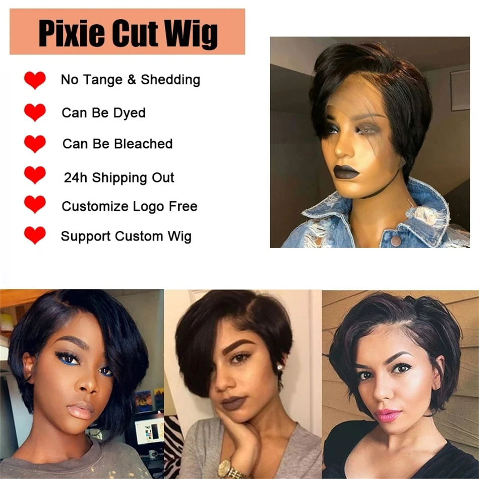 Pixie Cut Wigs Human Hair 100% - Short Pixie Cut Wig Human Hair Cheap recension och pris