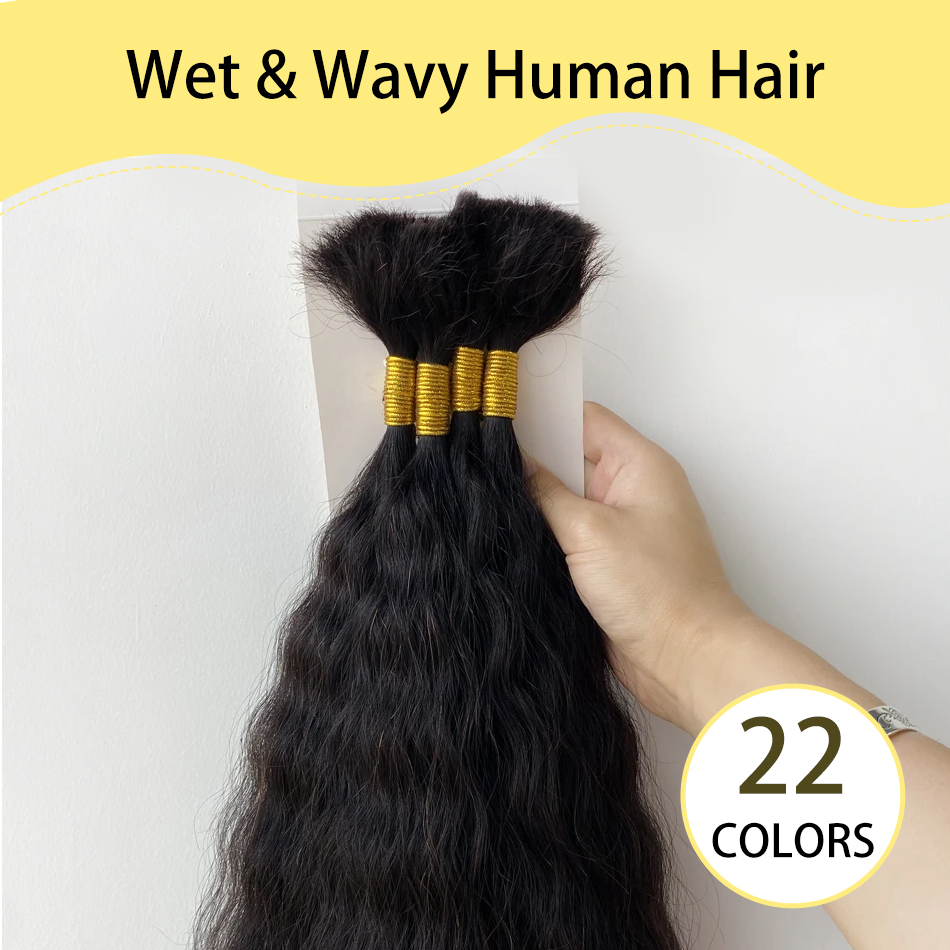 Yelo Wet and Wavy Human Braidi - Water Wave Bulk Human Hair For Braiding recension och pris